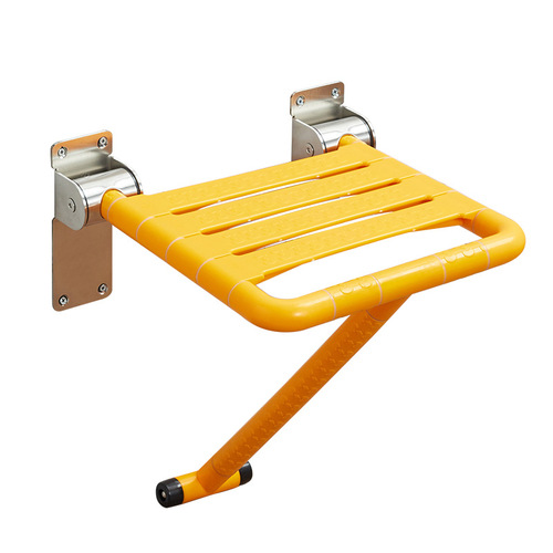 Shower Chair for Elderly and Disabled, Wall-mounted Folding Toilet Stool, Bathroom Safety Bench, Wheelchair Accessible Shower Seat