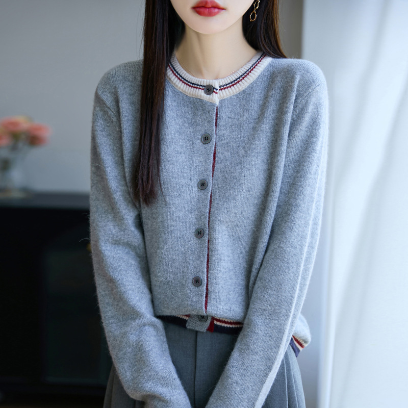 浣熊绒加厚女针织衫2025秋冬新款开衫宽松圆领毛衣外套女装上衣|undefined