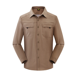Outdoor Quick-drying Shirt Men's Windproof Waterproof Casual Hiking Suit Fishing Hiking Top Breathable 2024 Long-sleeved Shirt