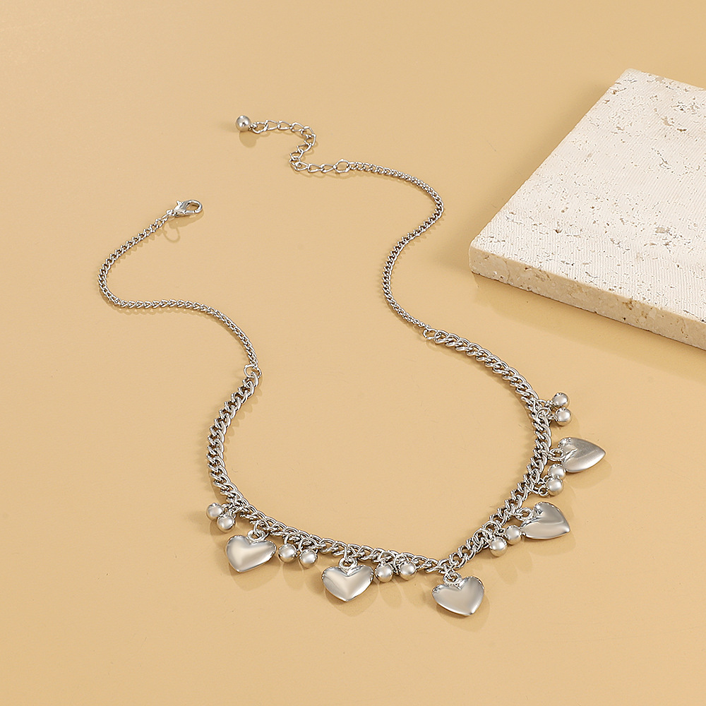 Women's Gender Sweet Heart Shape Alloy Plating Women's Bracelets Necklace