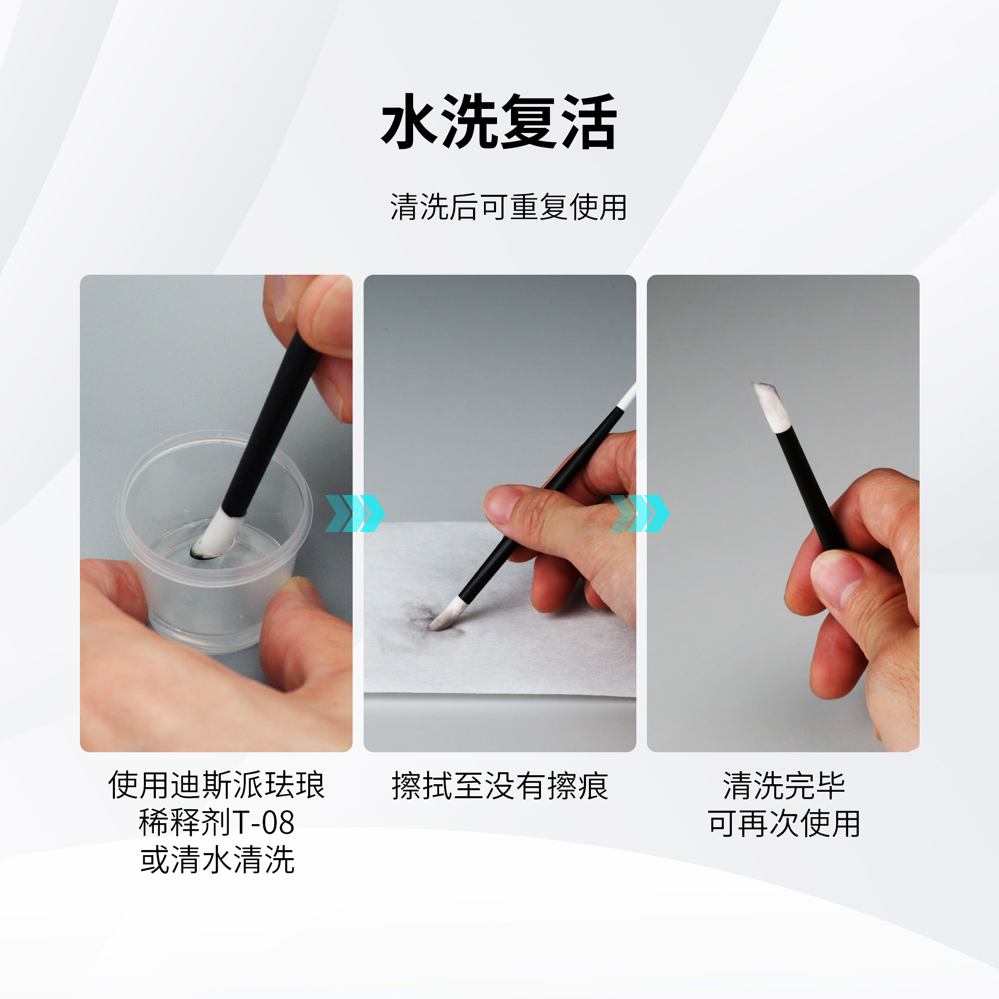 Display PT-WP Wipper Rod Modelo Herramienta Gundam Líquido Mancha Loción Recubrimiento