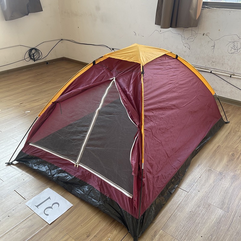 Venta directa de fábrica al aire libre doble adulto tienda de campaña suministros para acampar en la playa de una sola capa conveniente, instalación simple y rápida