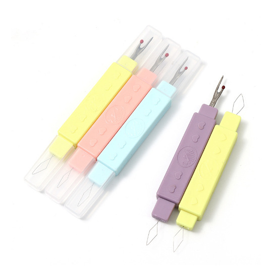 双头款穿线器拆线器 带保护盖便携式挑线器穿针器 家用穿针拆线