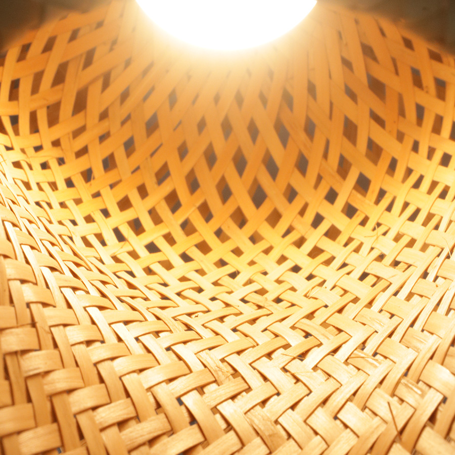 De estilo japonés linterna de bambú de estilo chino cama retro y desayuno puesto de té olla caliente restaurante Inn Bambú de bambú araña de