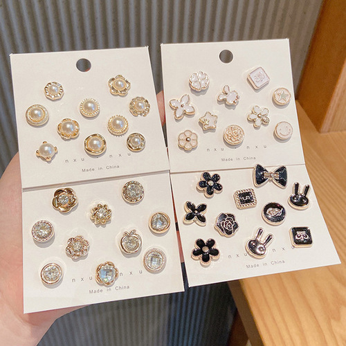 Shirt collar pearl anti-exposure brooch buckle pin to fix V-neck clothes artifact high-end female corsage accessories