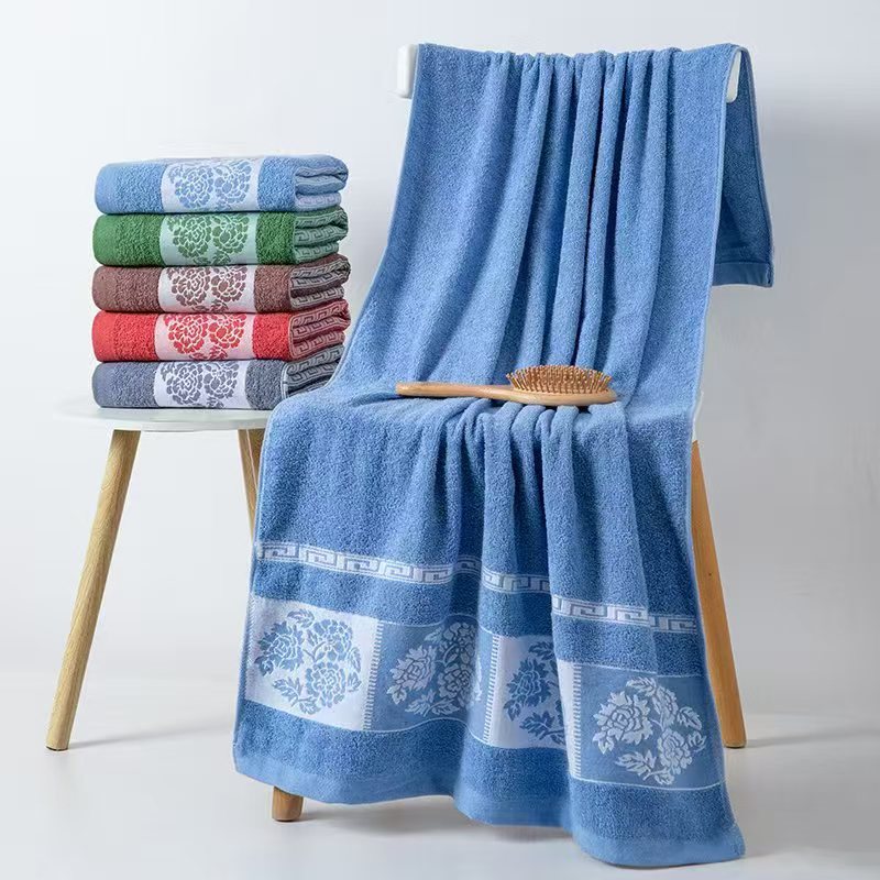 Pure Cotton Bath Towel Super Absorbent Soft Thick Jacquard Hotel_voghion.com