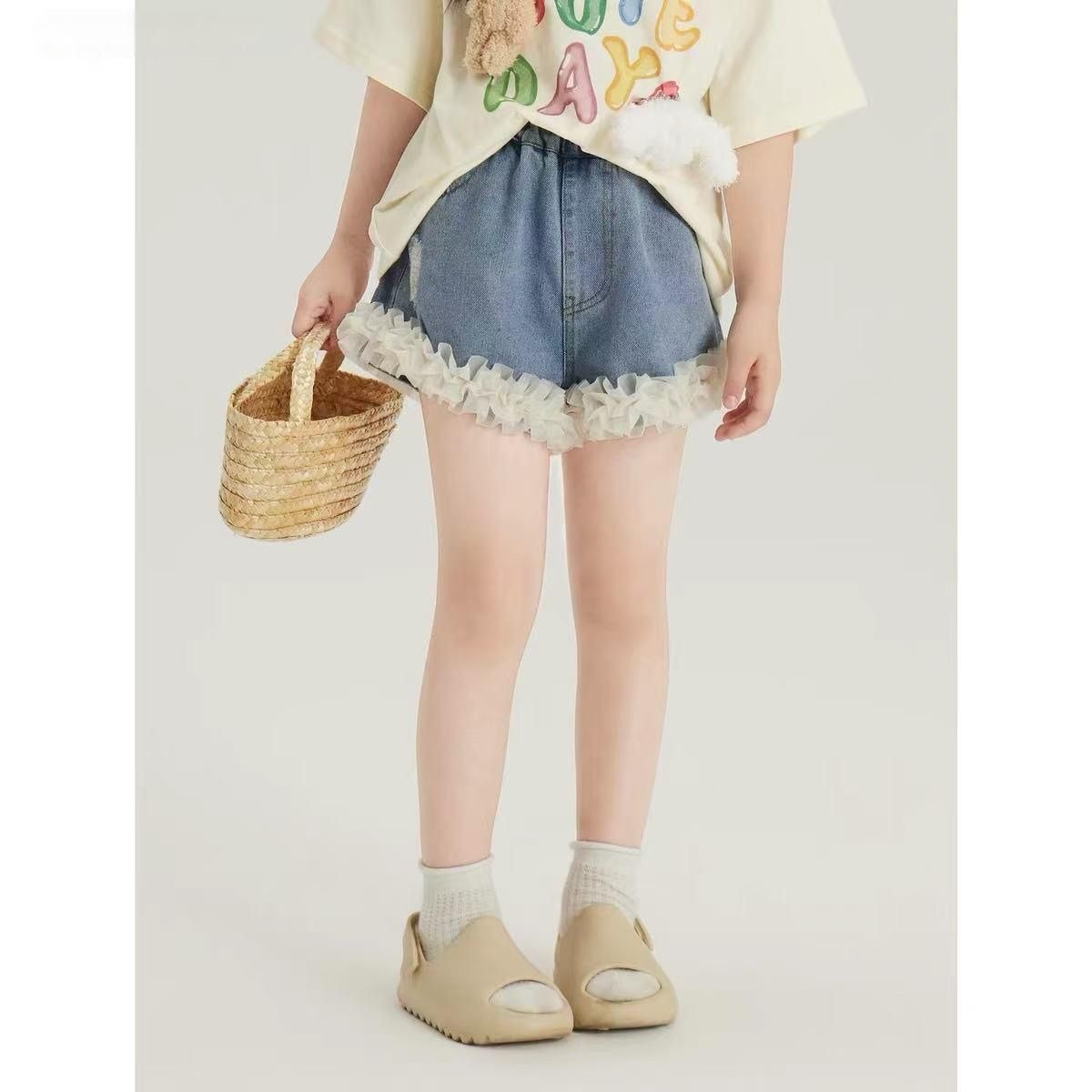 女童牛仔短裤夏季外穿裤子宝宝女孩夏装2026新款洋气儿童衣服童装