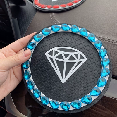 Diamond-encrusted car perfume seat: Perfplant seat - lake-blue