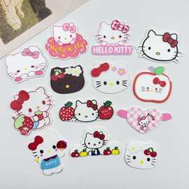 PVC软胶卡通三丽鸥KT猫凯蒂猫系列DIY手工发夹头饰毛绒玩具冰箱贴