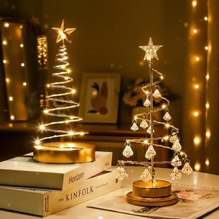 Nordic simple spiral Christmas tree shape wrought iron ornaments creative home desktop study room decoration shooting props