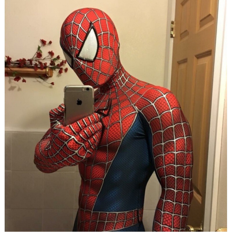 ディザトーンネット紅同モデルcos蜘蛛連体侠衣格温莱卡平行宇宙映画コスプレレオタード|undefined