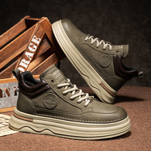 2025秋冬新款工装男靴马丁靴超纤时尚英伦休闲复古舒适中帮潮男鞋