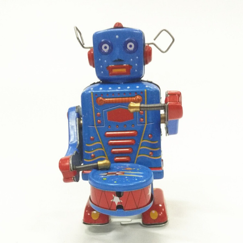 Ms514 Iron Drumming Robot Adult Collection Creative Gifts Photography Props Iron Crafts Wholesale