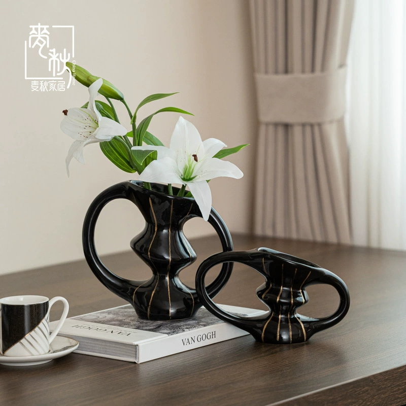 Элитная керамическая ваза Craftsman Thirteen: геометрический художественный декор для гостиной, прихожей, тумбы под телевизор и домашнего интерьера