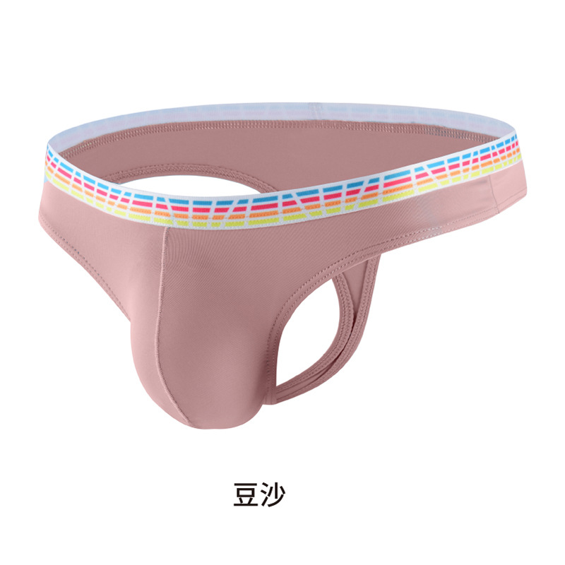 SHEIN estilo transfronterizo hombres de seda de hielo transparente en forma de T pantalones cortos de verano ropa interior sexy más tamaño Comercio exterior caliente