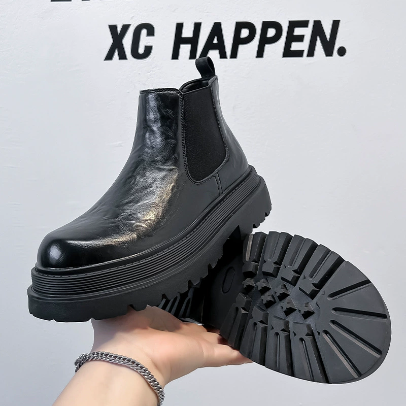 Ботинки (Martens) челси на платформе, дышащие, кожаный верх, размеры 41–44
