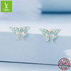 Genuine mint earrings, silver 925 sample, wholesale