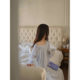 French Style Sweet Gong Yan Feng Nightdress Women's Spring and Autumn 2025 New Loose plus size Mid-length Home Dress Skirt
