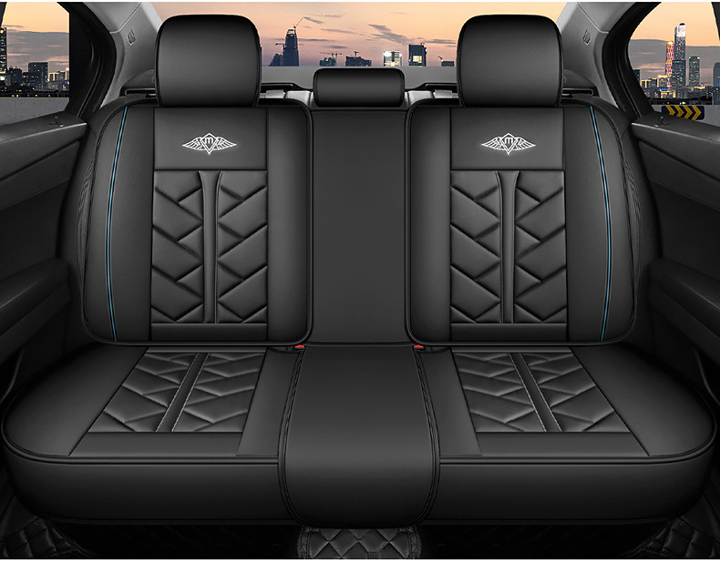 Cross-Border Foreign Trade All-Season Universal Summer Full-Cover Seat Cover, Ventilated and Breathable Leather Seat Cushion, New Full-Cover Car Seat Cover