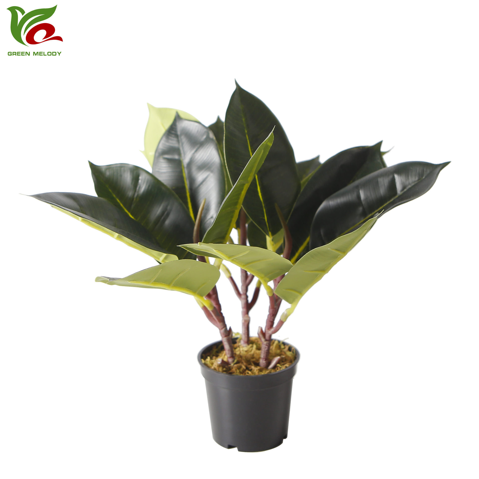 仿真橡皮树仿真橡树盆栽布叶橡树网红北欧风人造绿植装饰橡树摆件