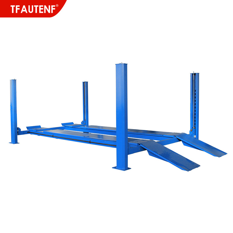 Elevador de cuatro columnas del coche Posicionamiento de cuatro ruedas Elevador de cuatro columnas Taller de 4S Elevador de mantenimiento de automóviles