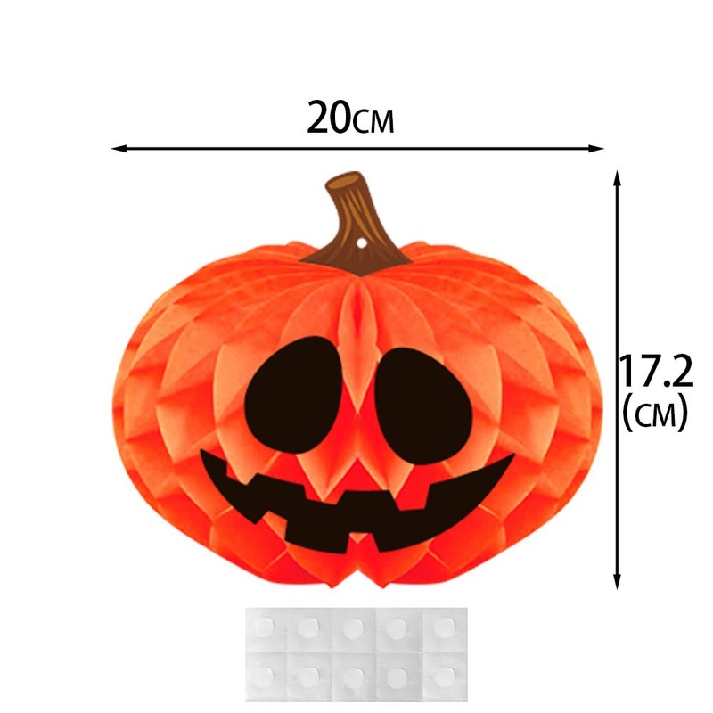 ハロウィンゴーストフェスティバル装飾アレンジメントハニカムボールペンダントハロウィンパーティー装飾カボチャクモ立体ハニカム|undefined