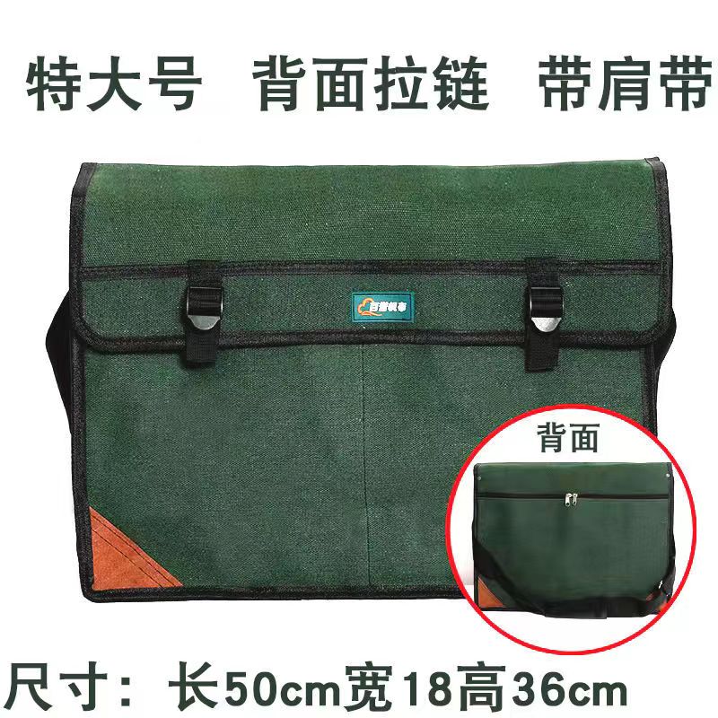 Kit de herramientas de electricista engrosado y resistente al desgaste, lona multifuncional grande para hombre para sitio de construcción, almacenamiento fuerte y duradero, nuevo