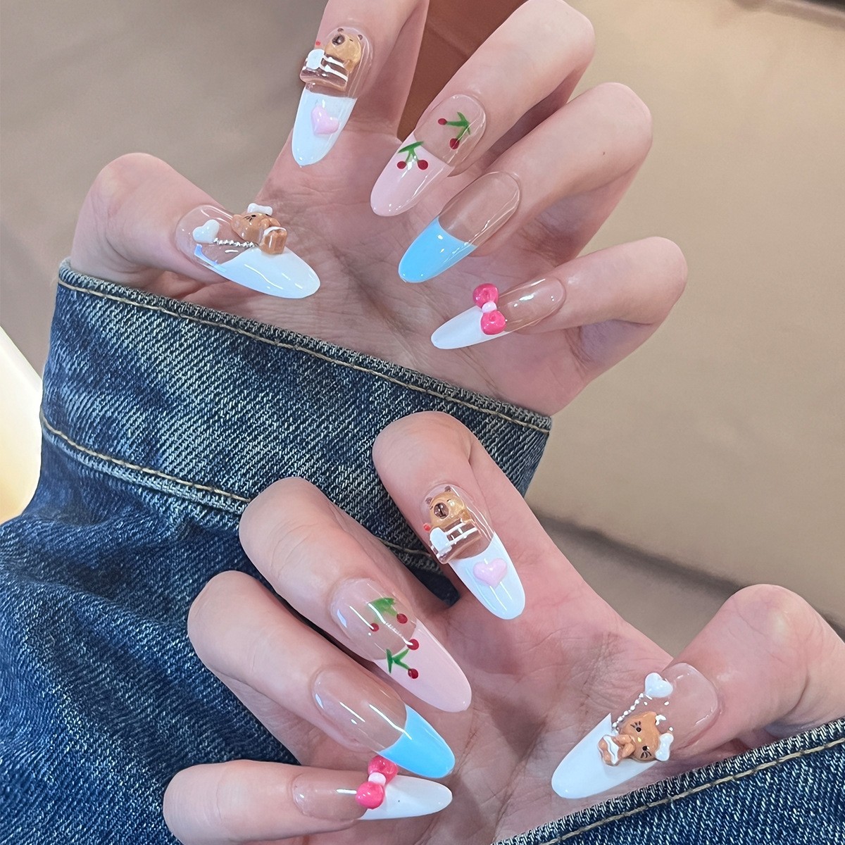 Manicure nuevo cristal ojo de gato usar uñas de alta calidad manuales manicure piezas de 10 piezas empaquetadas decodificación usar uñas al por mayor