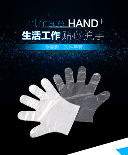Disposable gloves for catering and food household transparent PE plastic thin kitchen gloves edible sanitary gloves wholesale