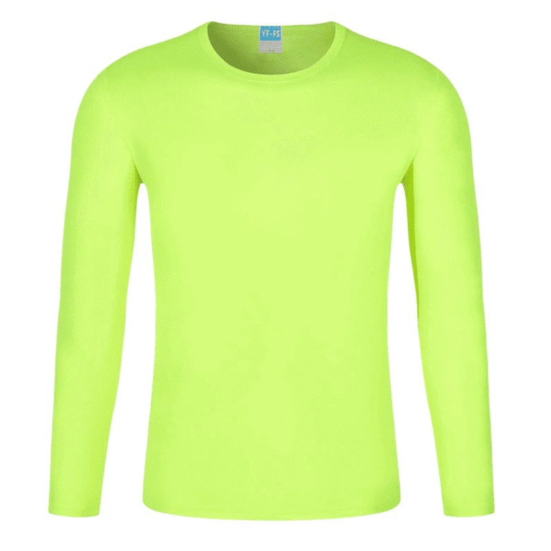 Быстросохнущая футболка с длинными рукавами и индивидуальным принтом логотипа, тонкая сетка в горошек, дышащая спортивная рубашка для бега, повседневная уличная рекламная рубашка с круглым вырезом