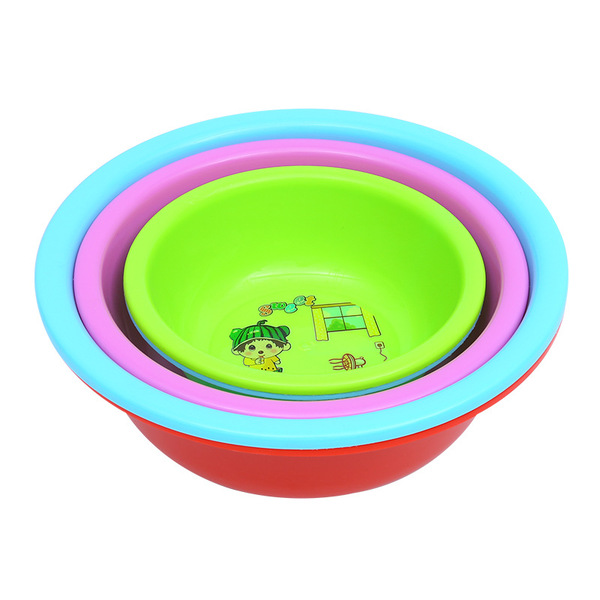 Glossy plastic washbasin for students for laundry for home use