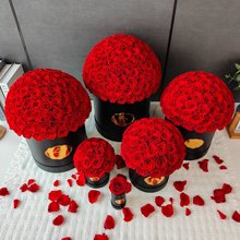 圣诞节情人节跨境永生玫瑰花礼盒蘑菇形永生花亚马逊跨境电商