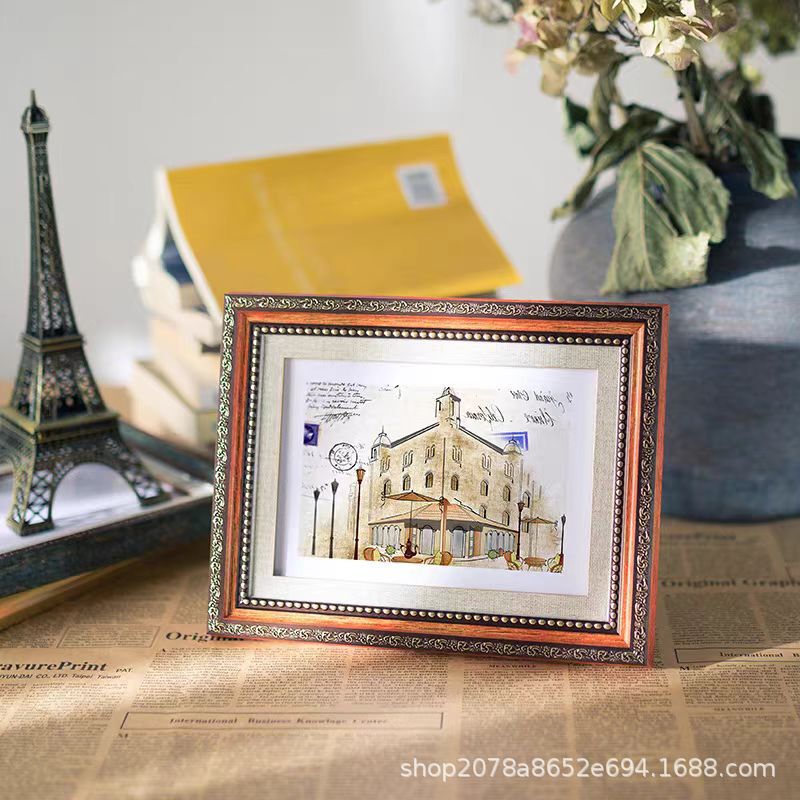 Retro nostalgic photo frame table 5 5 6 7 7 8 8 10 washable photo A4 inch wall oil picture frame photo frame Retro nostalgic photo frame table 5 5 6 7 7 8 8 10 washable photo A4 inch wall oil picture frame photo frame