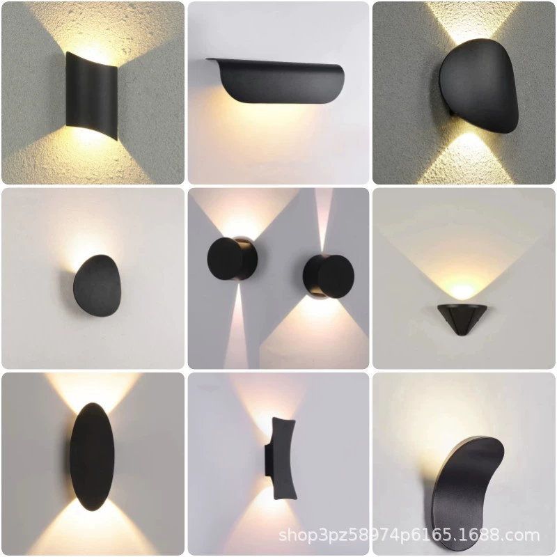Простой наружный настенный светильник водонепроницаемый внутренний двор светильники двери наружной стены светильники спальня прикроватная лампа отеля двойной свет проход
