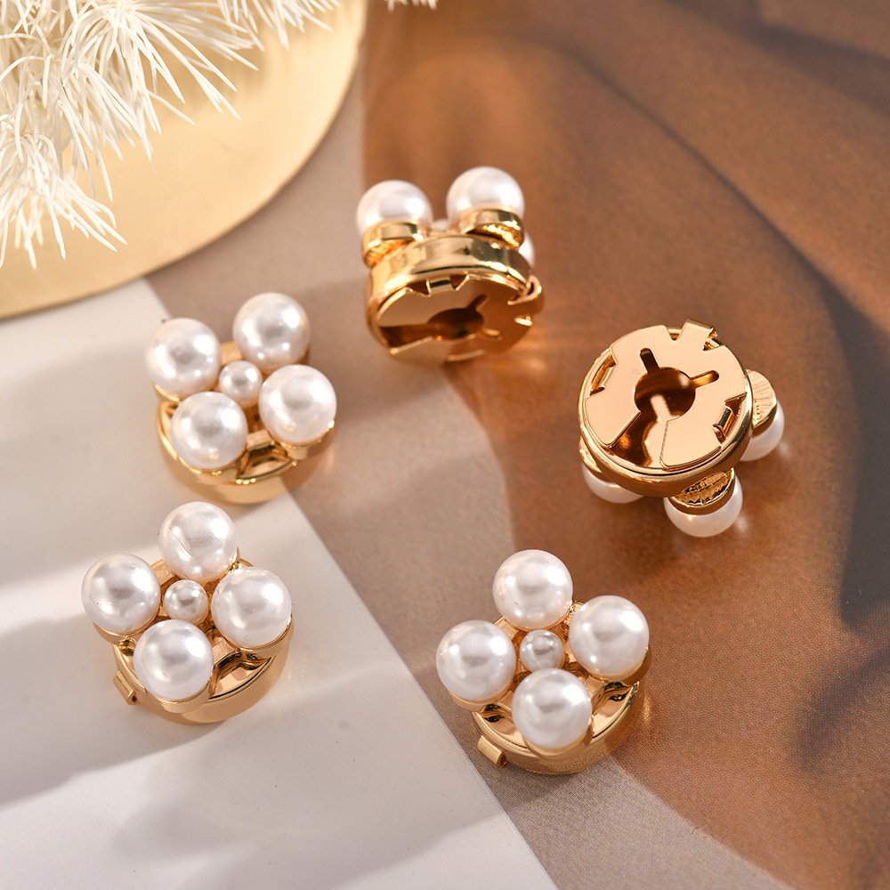 Cufflinks Classification 1 Piece Quantity 1 Piece Elegant Simple Style Geometric Alloy Inlaid Pearls Artificial Pearls Women's Cufflinks