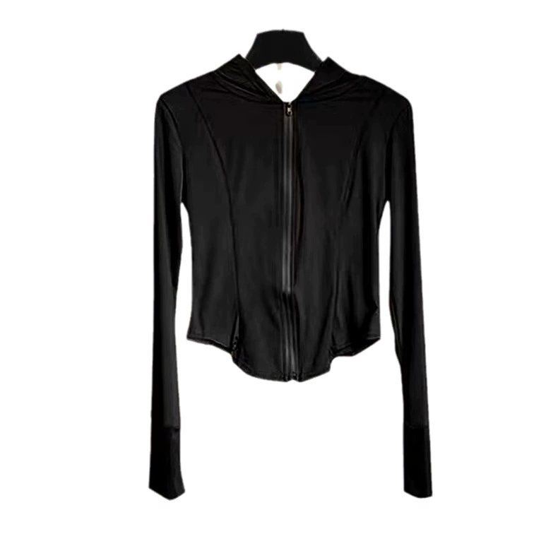 Защита от солнца: футболка с длинным рукавом для женщин, UV-защита, slim-fit для йоги и путешествий