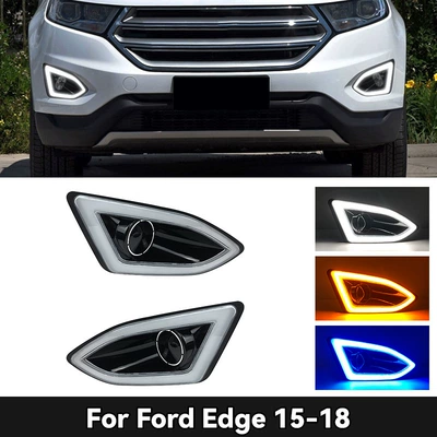 Suitable for 15-18 Ford Edge Daytime Running Lights Edge Edge Modified Led Turn Signal Daytime Running Lights Fog Lights