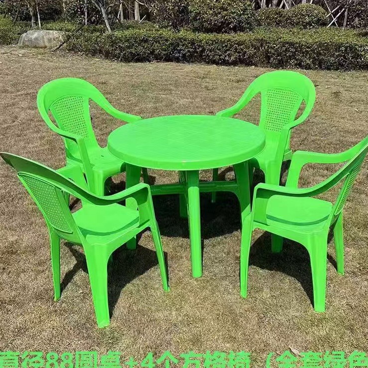 Sillas de plástico al aire libre mesa de plástico al aire libre playa mesa de ocio sillas de mesa de plástico de gran escala fábrica directa