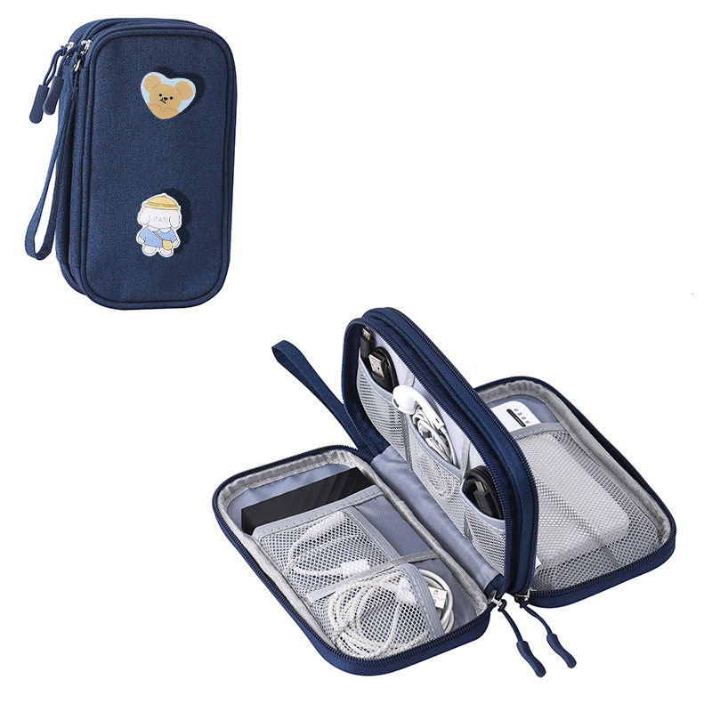 더블 레이어 네이비 블루(충격 방지 진주면 내장)