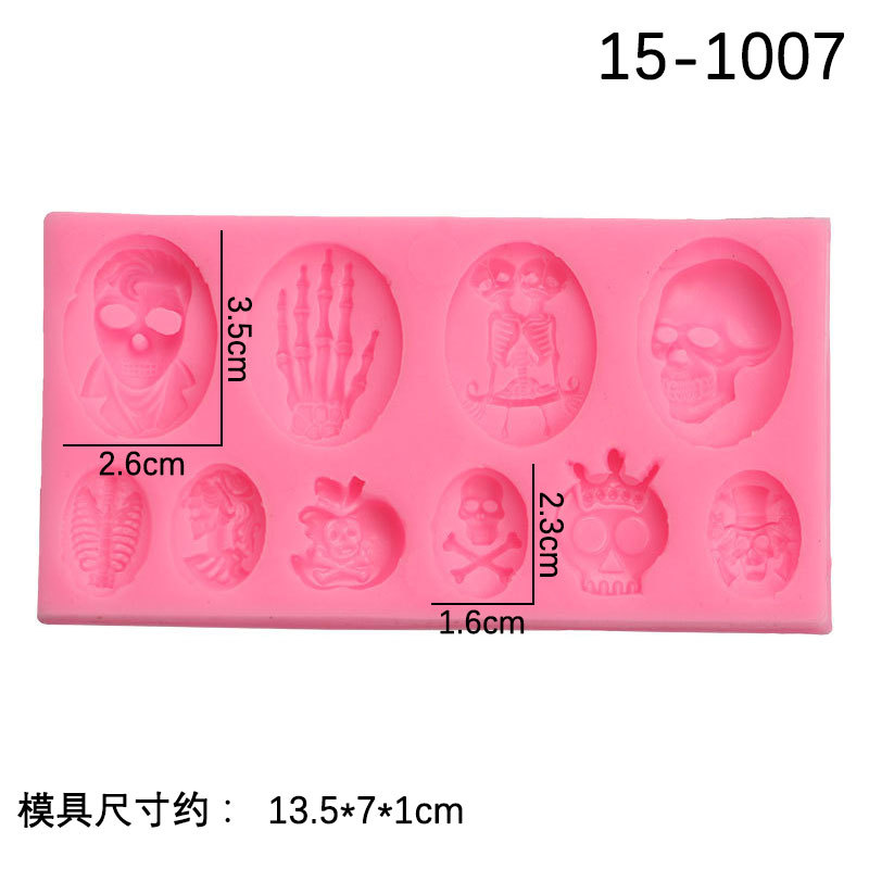 Caja de almacenamiento de ataúd espejo de pulido libre de epoxi molde DIY cristal epoxi aromaterapia yeso Halloween cráneo mano