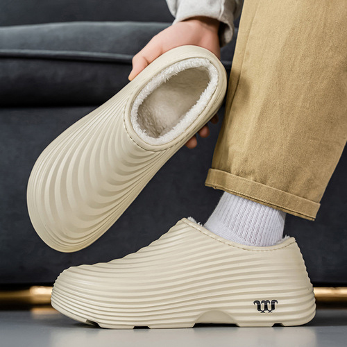 Wrapped cotton slippers, chef's shoes, waterproof kitchen shoes, slip-on, non-slip, labor protection work shoes, non-slip and wear-resistant