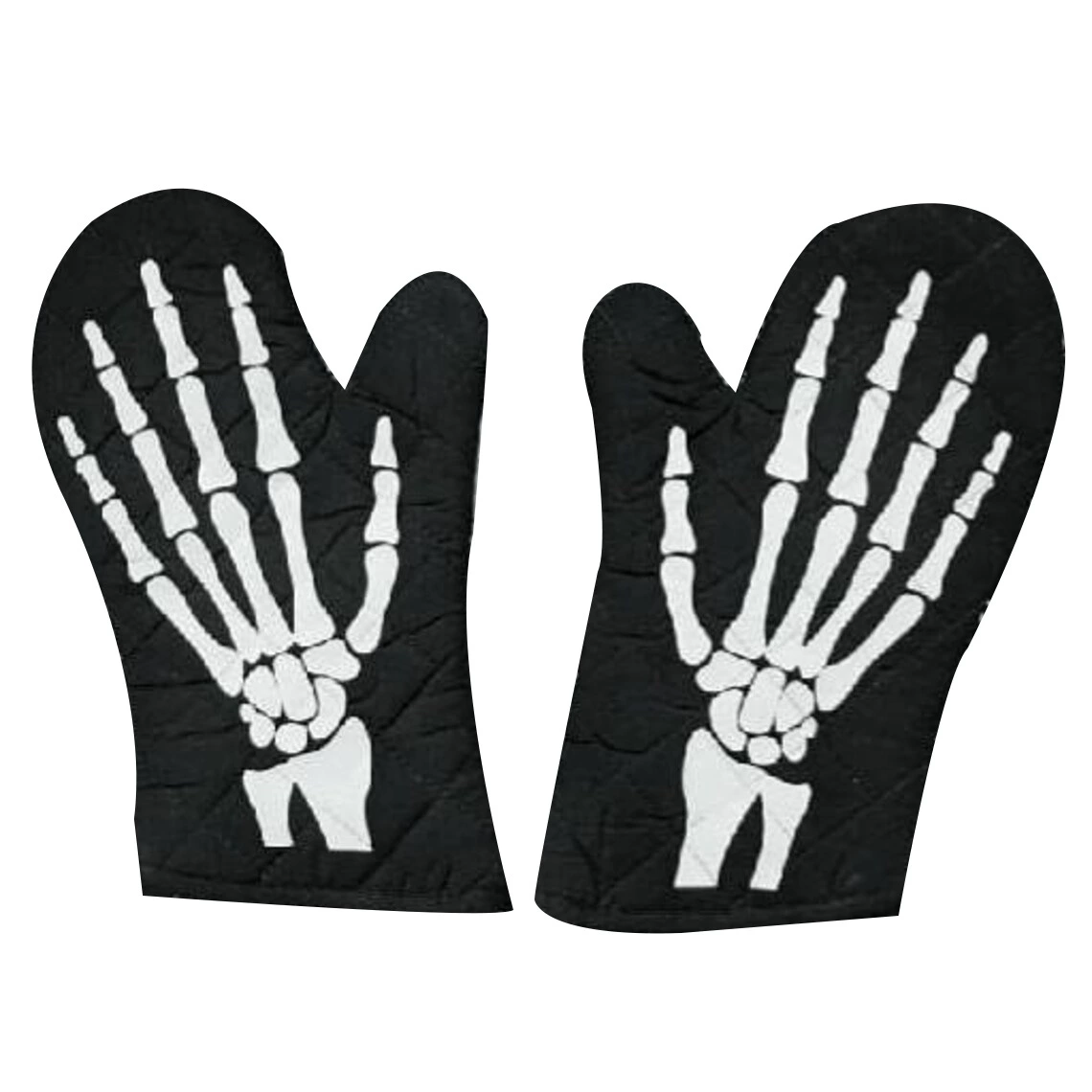 Amazon temu кросс-бордер горячий спрос Halloween тематика череп чёрный кухонный рукавиц браслеты для духовки
