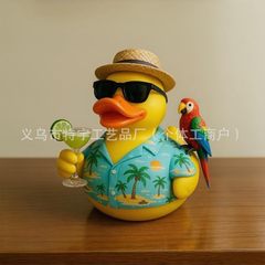 Amazonの人気樹脂装飾品ジミー・バーフィット記念アヒルトロピカルオマージュアヒルクリエイティブホーム装飾品