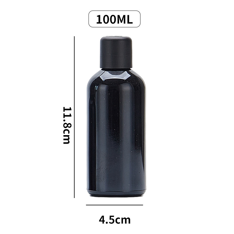 スポット30mlエッセンシャルオイルボトル黒色ガラス防犯圧旋キャップ化粧品サンプル分注ガラス瓶原液ボトル|undefined