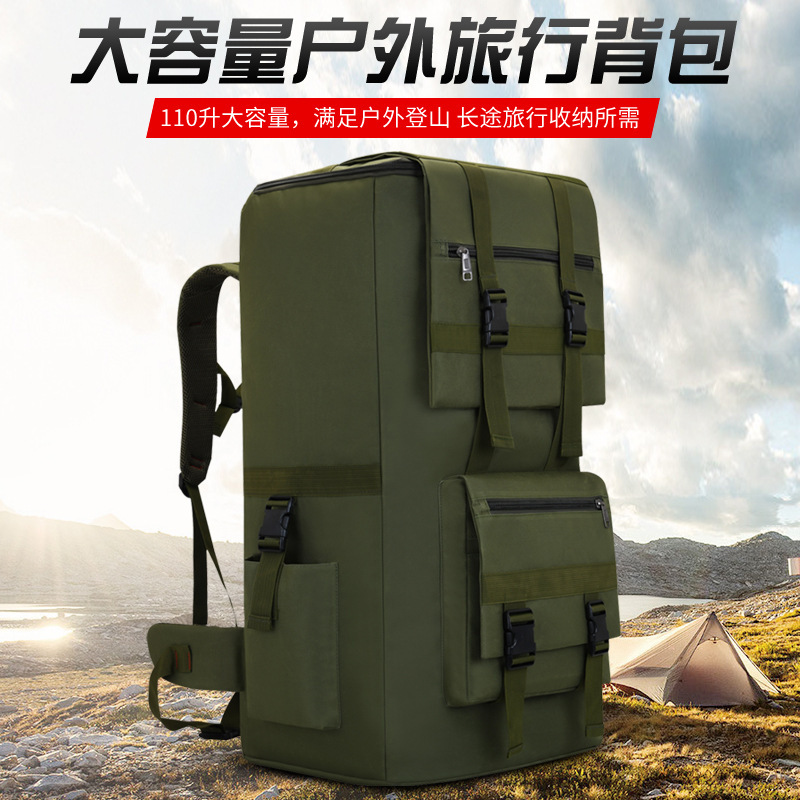 Mochila táctica de camuflaje militar multifuncional al aire libre, mochila táctica de camuflaje de gran capacidad 110L, mochila táctica