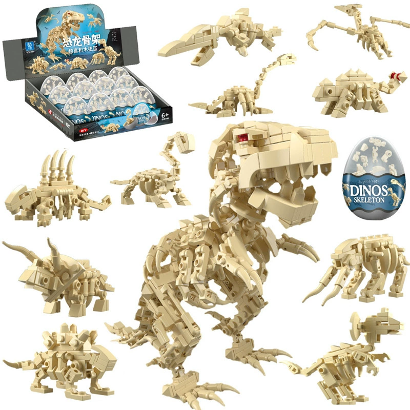 Capsule building toy (Lego) — dinosaur & mixed series, small-parts gashapon, single random capsule