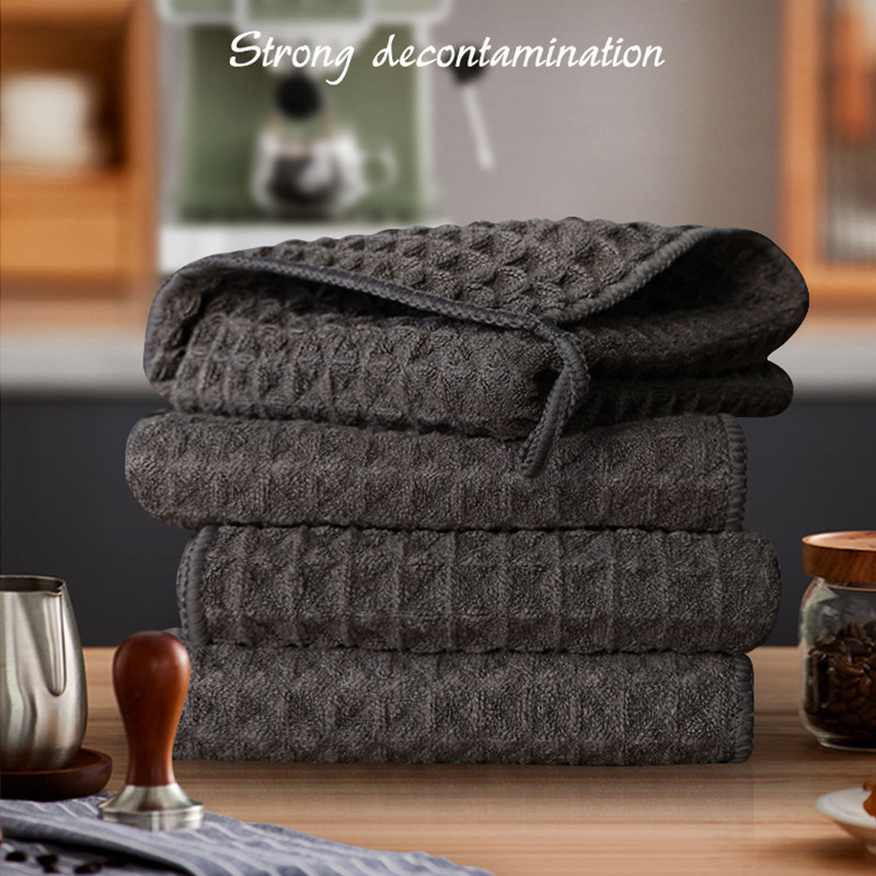 waffle cloth cleaning cloth lint-free coffee bar towel absorbent coffee utensils household cleaning towel