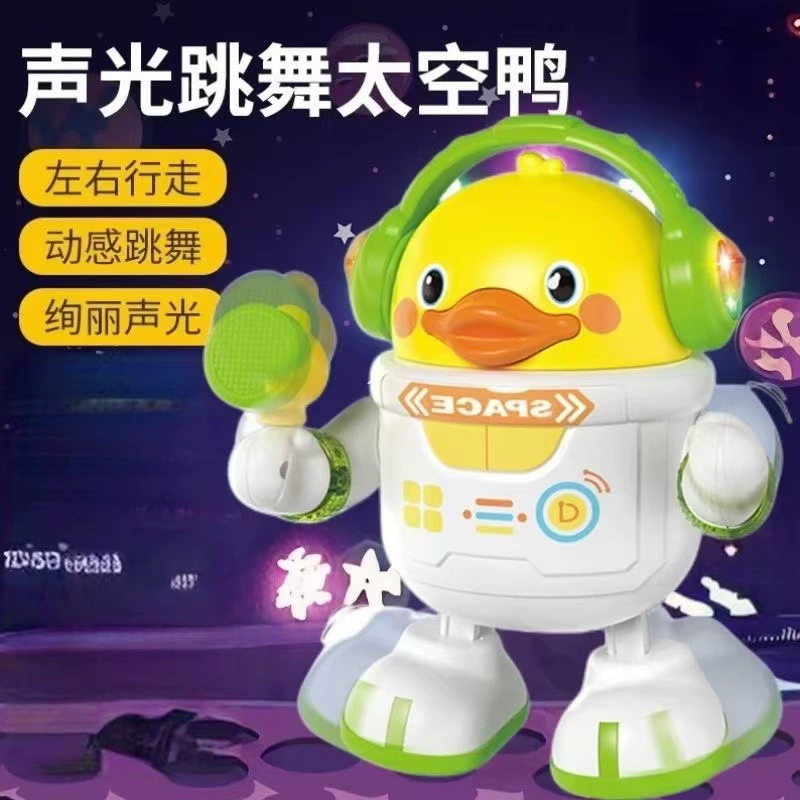 Dancing space toy, electric music lightweight robot, duck