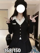 大码修身Polo打底衫长袖上衣女早秋装新款胖mm高腰显瘦半身裙套装