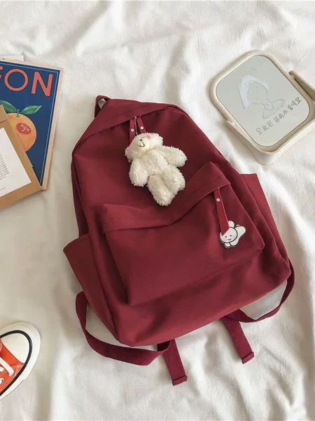 Wuyin Harajuku Schoolbag Women's Ins-style Korean-style Senior high school Student Large Capacity Simple All-match Japanese-style Campus Backpack